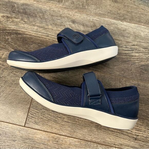 Alegria Traq Qutie Crochet Navy Mary Jane Walking Shoes Size 41 US 10.5 Smart - Picture 8 of 11